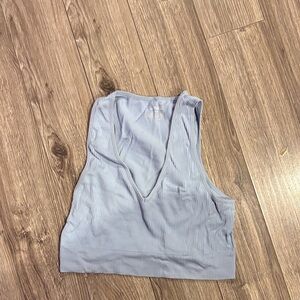 Garage Light Blue Ribbed Tank Top